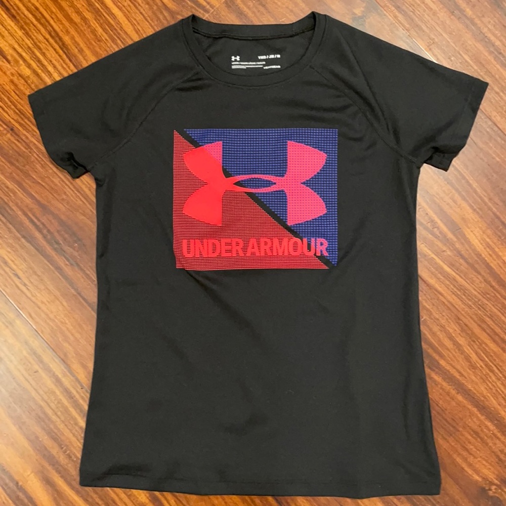 Under Armour Heatgear Tee, Girls Size YMD